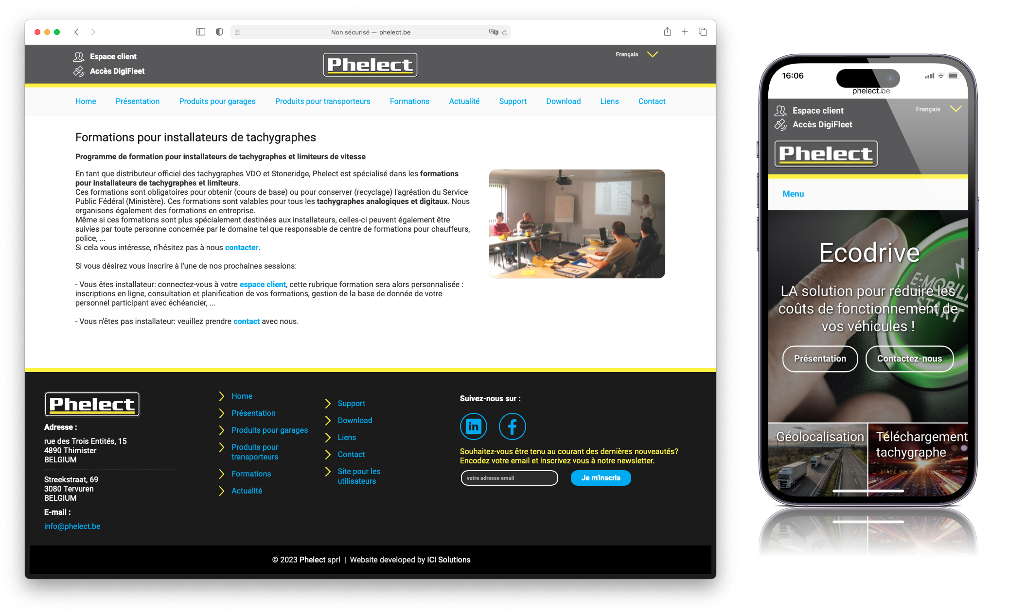  Cr�ation site Internet pour Phelect � Thimister (Province de Li�ge)